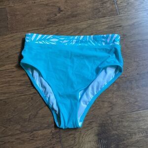 NWT Swimsuit for‎ All High waist swim bottoms. size 12 turquoise